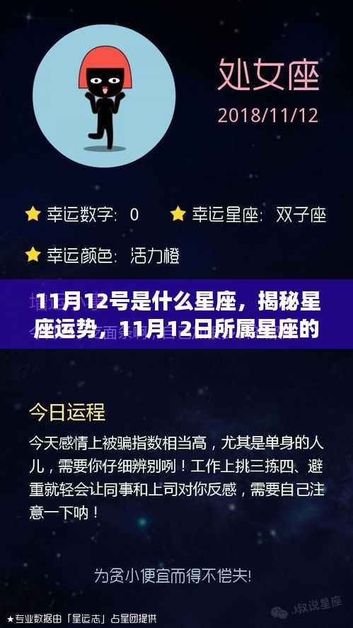 揭秘星座运势，揭秘11月12日所属星座的奥秘与运势解析
